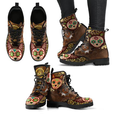 Steampunk Women's Leather Boots