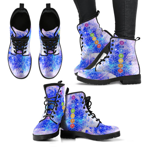 Glowing Chakra Women's Leather Boots