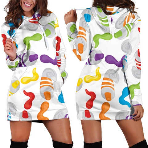 Squeezed Paint Hoodie Dress